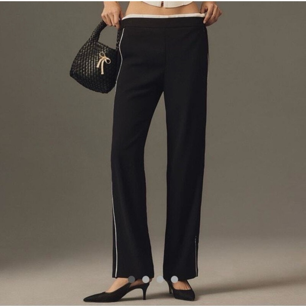 NWT Anthropologie Black Track Pants